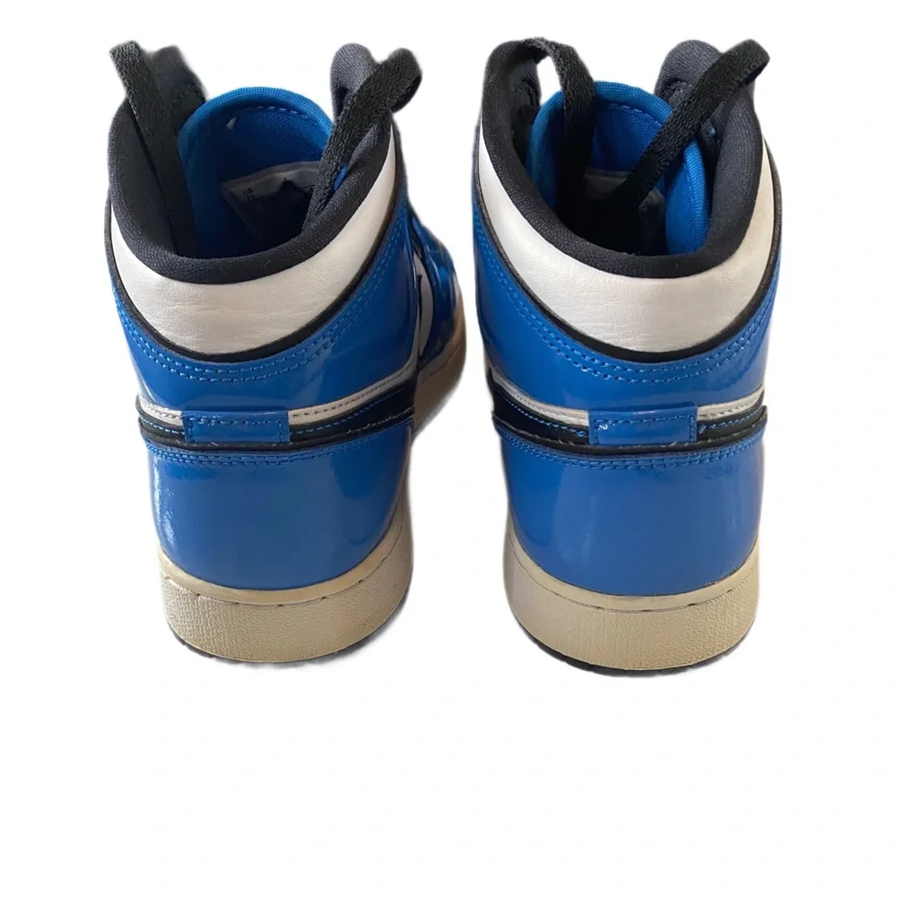 Nike Air Jordan 1 Mid Rise Signal Blue/White Size 7 Y